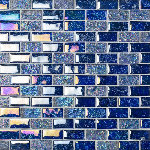 Ivy Hill Tile Marina 1" x 2" Glass Brick Joint Mosaic Wall Tile